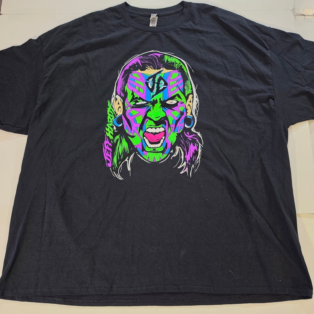 Jeff Hardy‎ Wrestling Graphic T-Shirt Mens 4XL Black Gildan Ultra Cotton WWE AEW